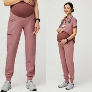 FIGS NEW Women's 2XL Zamora Mauve Maternity Slim Fit Jogger Scrub Pants